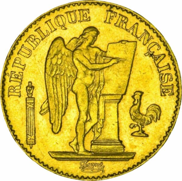 20 Franc Gold Engel Genius Frankreich