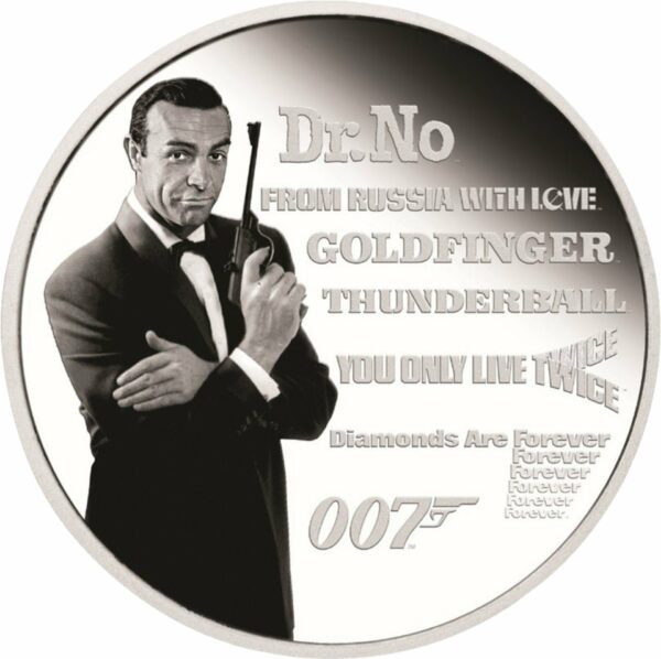 1 Unze Silber James Bond Sean Connery 2021 PP (Auflage: 5.000 | Polierte Platte)