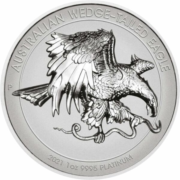 1 Unze Platin Wedge Tailed Eagle 2021 HR (Auflage: 350 | High Relief)