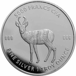 1 Unze Silber Tschad Mandala Antilope 2021 (Auflage: 10.000)