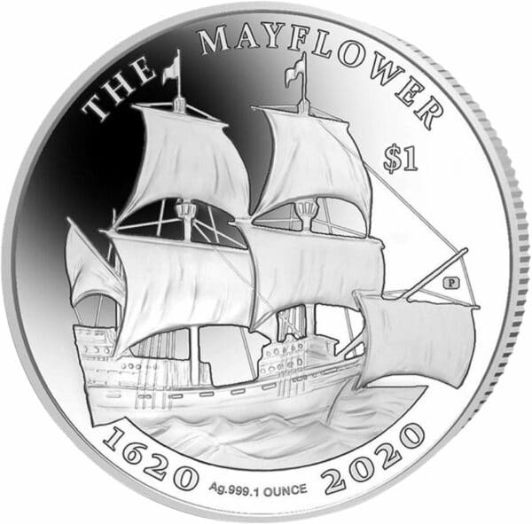 1 Unze Silber The Mayflower 2020 PP (Auflage: 4.000 Stücke | Spiegelfinish)