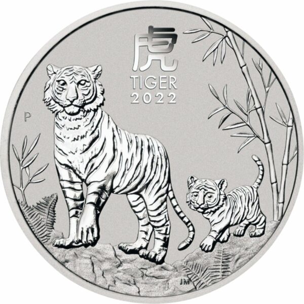 5 Unze Silber Lunar III Tiger 2022