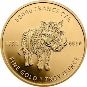 1 Unze Gold Tschad Mandala Warzenschwein 2021 (Auflage: 100)