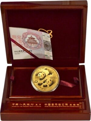 100g Gold China Panda 2022 PP (Auflage: 20.000 | Polierte Platte)