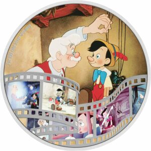 3 Unze Silber Disney Meisterwerke Pinocchio 2022 PP (Auflage: 2.000 | Polierte Platte | coloriert)