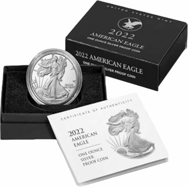 1 Unze Silber American Eagle 2022 PP (Polierte Platte)