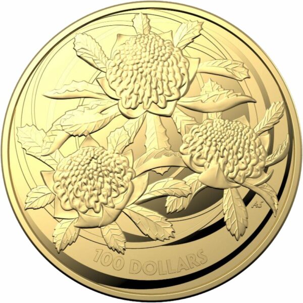 1 Unze Gold Wildflowers of Australia Waratah 2022 (Auflage: 5.000)