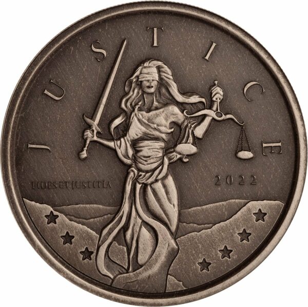 1 Unze Silber Lady Justice 2022 AF (Auflage: 10.000 | Antik Finish)