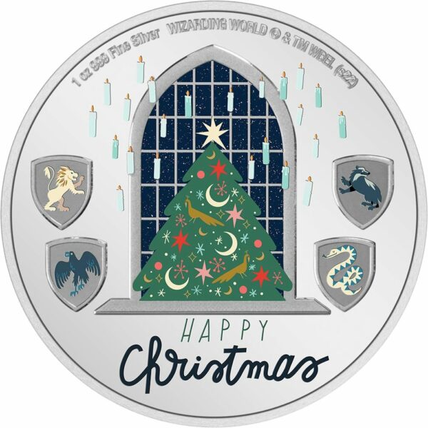 1 Unze Silber Harry Potter Weihnachtsmünze 2022 PP (Auflage: 2.022)