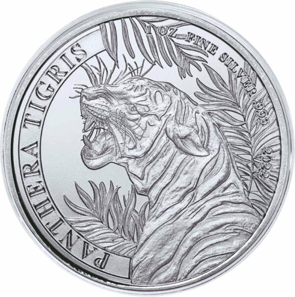 1 Unze Silber Laos Tiger 2022 (Auflage: 10.000)