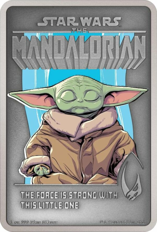 1 Unze Silber Mandalorian Posters - Grogu 2022 (Auflage: 2.000 | Antik Finish)