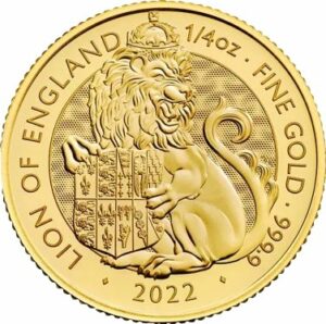 1/4 Unze Gold The Royal Tudor Beasts Lion of England 2022