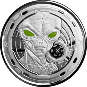 1 Unze Silber Ghana Alien 2022 (Auflage: 1.500 | coloriert)