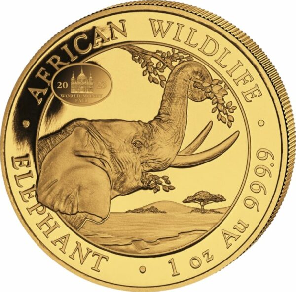 1 Unze Gold Somalia Elefant 2023 PM WMF (Auflage: 100 | Privymark World Money Fair Berlin)