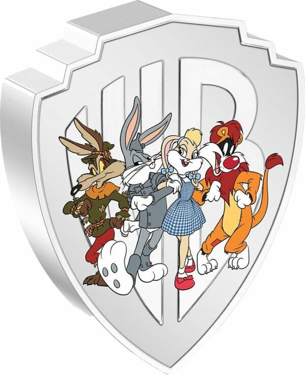 2 Unze Silber Warner Brothers Der Zauberer von OZ Looney Tunes 2023 PP (Auflage: 1.923 | coloriert | Polierte Platte)