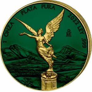 1 Unze Silber Libertad 2022 Green Edition (Auflage: 100 | teilvergoldet)