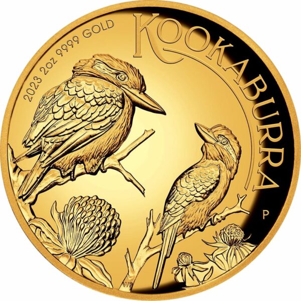 2 Unze Gold Kookaburra 2023 High Relief PP (Auflage: 125 | Polierte Platte)