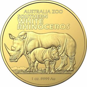 1 Unze Gold Australien Zoo südliches Breitmaulnashorn 2023 (Auflage: 250)