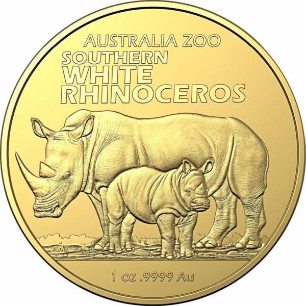 1 Unze Gold Australien Zoo südliches Breitmaulnashorn 2023 (Auflage: 250)