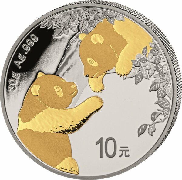 30g Silber China Panda 2023 (Auflage: 5.000 | teilvergoldet)