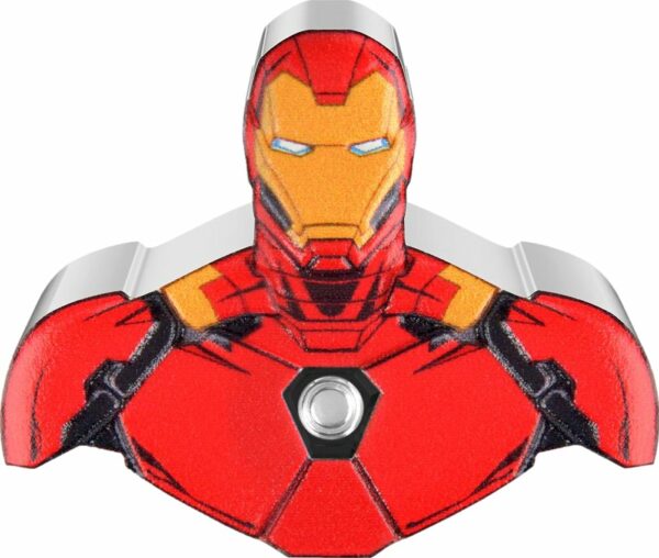 1 Unze Silber Marvel Iron Man 2023 PP (Auflage: 5.000 | coloriert | Polierte Platte)