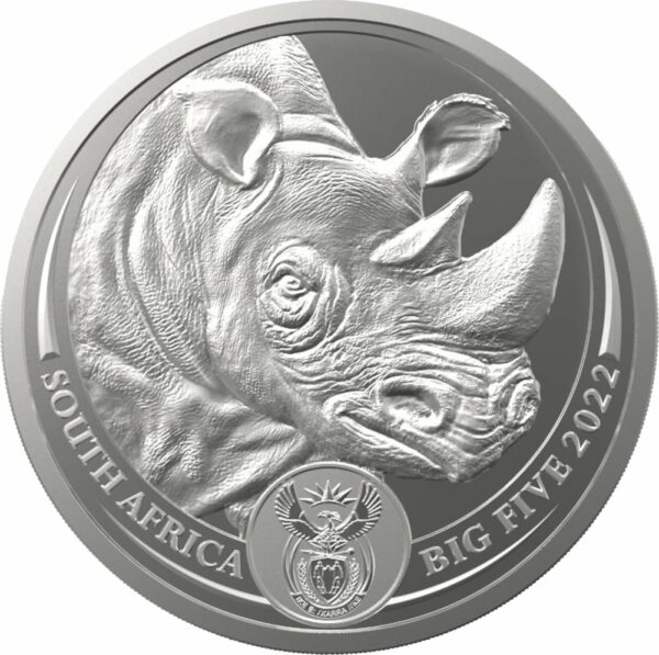 1 Unze Silber Big Five II Nashorn 2022 (Auflage: 15.000 | 3. Motiv | im Blister)