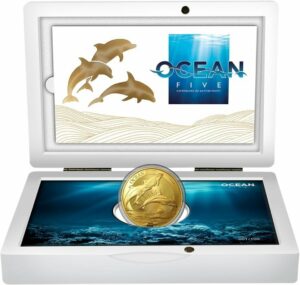 1 Unze Gold Ocean Five Delfin 2021 PP (Auflage: 100)