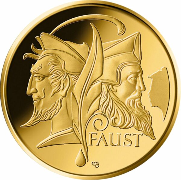 1/2 Unze Gold 100 Euro 2023 Meisterwerke der deutschen Literatur Faust (Buchstabe: J | Auflage: 32.000)