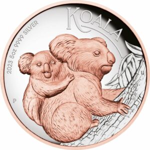 5 Unze Silber Koala 2023 PP (Auflage: 750 | Polierte Platte | teilvergoldet)