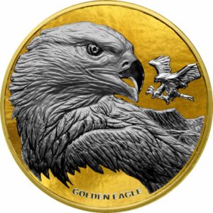 1 Unze Silber Golden Eagle 2023 (Auflage: 100 | Ruthenium | teilvergoldet)