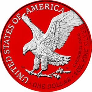 1 Unze Silber American Eagle 2023 Space Red (Auflage: 100 | coloriert)